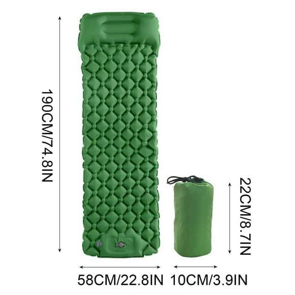 Sleeping Pad for Camping, Self Inflating Sleeping Pad with Pillow Built-In Pump, Compact Ultralight Camping Mat for Camping, Backpacking, Hiking, Tent