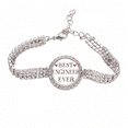thumbnail image 1 of Best engineer ever Quote Profession Tennis Chain Anklet Bracelet Diamond Jewelry, 1 of 3