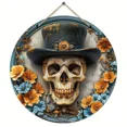 thumbnail image 2 of 20X20cm Halloween Wooden Wreath Logo Ornaments Ghost Pumpkin Pendant Wooden Hanging for Home Halloween Decoration Horror Props, 2 of 10