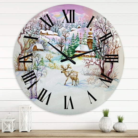 Designart 1 in Quartz Traditional Wall Clock
