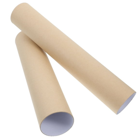 MUSEYA Japanese Scroll Holder Extendable Scroll Storage Box Khaki Paper for Art Collectors 1Set