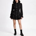 thumbnail image 2 of NordicNest Womens Gothic Dress for Halloween Party Slim Fit Hight Neck Long Sleeve Layered Skirt Black,XS, 2 of 4