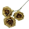 thumbnail image 2 of Triple Head Rose Stem Verdsylv 18" Triple-Head Artificial Rose - High Simulation Wedding Anniversary Bouquet, Luxurious Home Decor with Three Bloom Design, Three Bloom Artificial Rose, C, 2 of 8