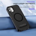 thumbnail image 2 of ELEHOLD for iPhone 11 Case,Compatible with Mag Safe Accessory,Magnetic Heavy Duty Drop Protection Invisible Kickstand Rugged Military-Grade Protective Phone Case ,Black, 2 of 8
