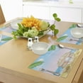 thumbnail image 4 of Ambesonne Pearls Place Mats Set of 4, Shell on Sandy Beach, Standard Size, Cream Blue, 4 of 6
