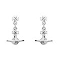 thumbnail image 2 of Pendientes de nicho de Saturno de estilo europeo y americano, aretes cruzados de bola de cristal transparente OVNI, 2 of 6