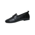 thumbnail image 3 of Womens Loafers Wide Width Slip Ons, Comfortable Soft Sole Flats for Women, Casual Dress Loafers Shoes for Spring Summer, Black/Brown, 3 of 10