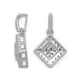 thumbnail image 3 of 1/4 Carat (Ctw) Diamond Square Cluster Pendant Necklace in 14K White Gold with Chain for Women, 3 of 5