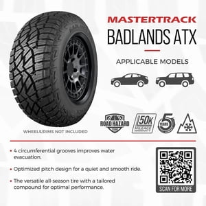Mastertrack Badlands ATX 245/55R19 103V All Terrain SUV/CUV Tire 245/55/19 (Tire Only) Sansujyuku sansujyuku.com
