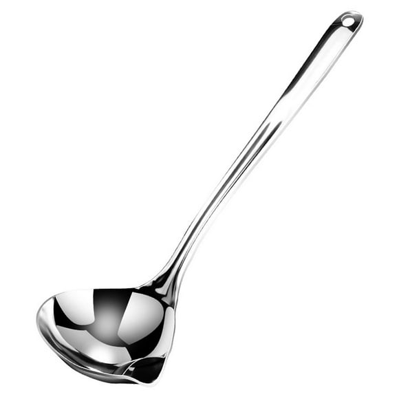 Soup Ladle Long Handle Scalding Resistant Stainless Steel Oil Filter Skimmer Spoon Cookware Supplies
