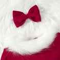 thumbnail image 5 of Wancir Toddler Baby Girl Christmas Dress Santa Claus Red Velvet Dress Long Sleeve Furry Princess Dress with Headband Outfit, 5 of 8