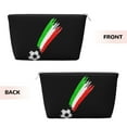 thumbnail image 2 of Italian Flag And Football Handbag Purse Tote Organizer Zipper Closure Cosmetic Pouch Bag For Travelling, 2 of 7