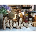 thumbnail image 2 of Parisloft Rustic Farmhouse Script Cutout Table Top Freestanding Sign, 3D Farmhouse Word Art Accent Decor 15.75x1x5.25 Inches, 2 of 6