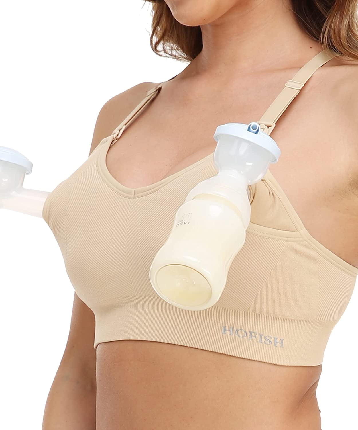 4HOW Pumping Bra Hands Free Maternity Bras for Breastfeeding Pumping and  Nursing Bra in One Comfort Smooth - ShopStyle