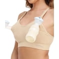 thumbnail image 1 of HOFISH Women's Seamless Hands Free Pumping Bra Maternity Nursing Beige X-Large, 1 of 6