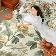 thumbnail image 4 of Feelyou Garden Flower Women Bedding Comforter Set 7 Pieces, Green Yellow Full Bedding Set, 4 of 8