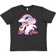 thumbnail image 3 of Inktastic Little Sister Unicorn Youth T-Shirt, 3 of 5