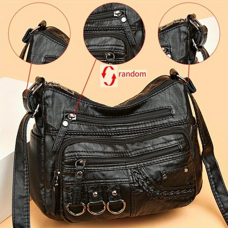 Braid Detail Crossbody Bag, Fashion Metal Decor Crossbody Bag