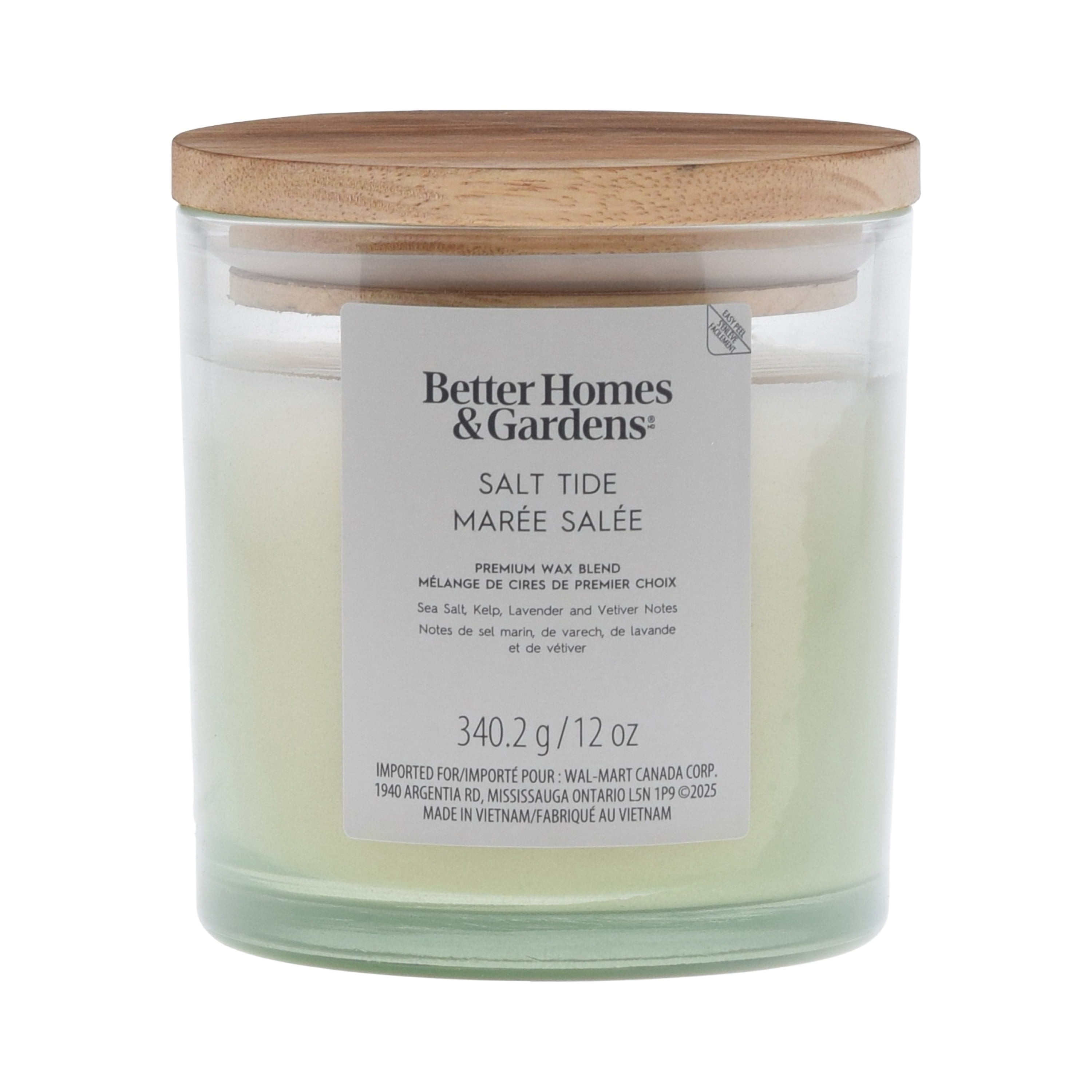 Better Homes & Gardens Scented 2-wick 12 oz. Parrafin Wax Ombre Jar Candle, Salt Tide, Parrafin Wax Blend