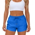 thumbnail image 2 of LEKWK Running Shorts for Women with Liner High Waisted Drawstring Shorts with Zipper Pockets Quick Dry Slim Fit Comfy Workout Shorts for Summer Athletic Gym Yoga, 2 of 9