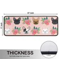 thumbnail image 5 of Kitchen Rugs Sets Of 2,Pink French Bulldog Flowers Florals Anti Fatigue Kitchen Mat Rugs Non Slip Washable,Decorative Kitchen Floor Mats for Kitchen,Sink,Laundry,17"x47"+17"x47", 5 of 5
