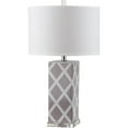 thumbnail image 4 of SAFAVIEH Garden Lattice 27 in. H Geometric Table Lamp, Grey, Set of 2, 4 of 7
