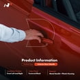 thumbnail image 2 of A-Premium Upgraded Metal Exterior Door Handles Compatible with Ford Ranger 1993-2003, Textured Black, 2-PC Set, Front Driver and Passenger Side, 2 of 6