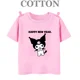thumbnail image 2 of Camiseta de algodón Kuromi para niños, camiseta informal de verano de manga corta con estampado de anime My Melody Sanrio Kawaii, regalo para niño y niña, 2 of 5