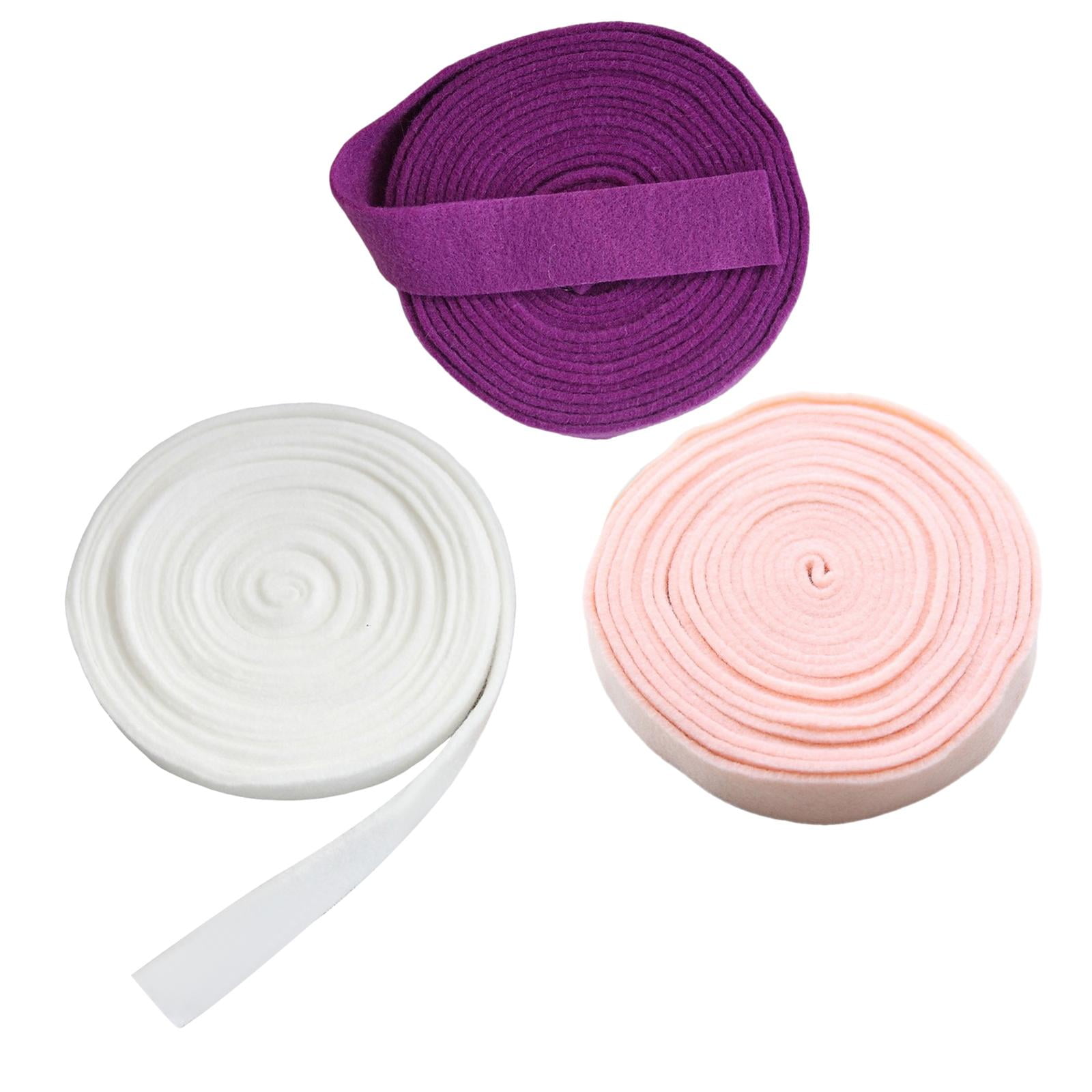 3 Pieces Felt Ribbon Felt bing Belt Art for Bow Making Home