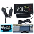 thumbnail image 3 of Speravity Reloj electrónico con pantalla LCD, voltaje autoadhesivo, reloj automático, termómetro, adornos para coche, accesorios interiores para Paneles de instrumentos para automóviles Speravity VI017567-00B, 3 of 6