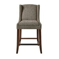 thumbnail image 2 of Better Homes & Gardens Windsor Upholstered Wingback Counter Stool 2 Pack, Truffle Brown, 2 of 5