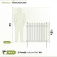 thumbnail image 6 of 41in H x 44in W (2 Panels) No Dig Zippity Burbank Fence Kit, No Dig Fence Panels, White Vinyl Fences for Yard, Temporary Fence for Backyard, White Picket Garden Border, DIY Fence ZP19057, 6 of 15