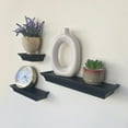 thumbnail image 6 of Mainstays Shelving Traditional 3.5"x 4.22" 3 -Tier Everyday Black Floating Shelves, 6 of 9