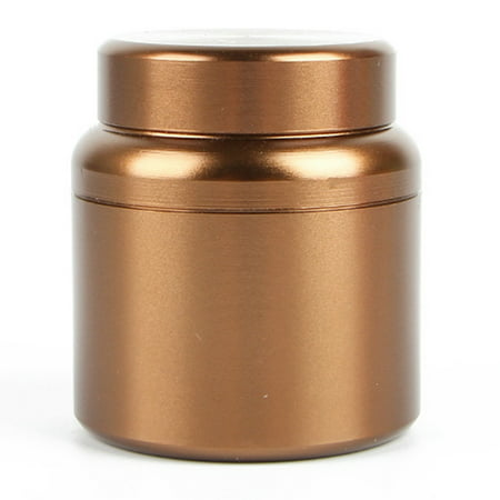 SHOPFIVE 80 Ml Airtight Herb Stash Jar Smell Proof Container Aluminum Herb Stash Tea Jar Sealed