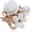 White, variant on CZ Rose Flower Wedding Ring for Women Statement Engagement Round Rhinstone Crystal Aryclic Daisy Plumeria Adjustable Open Wrap Finger Rings Comfort Fit Cocktail Party Valentine Jewelry