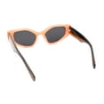 thumbnail image 4 of Womens Mod Squared Cat Eye Plastic Chic Fashion Retro Sunglasses Orange Brown - Black, 4 of 4