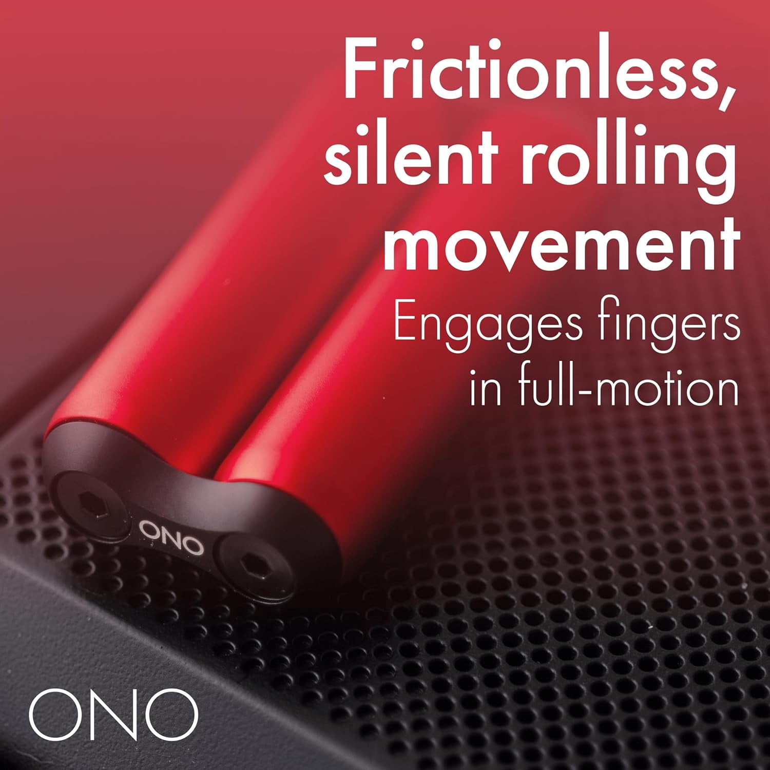 Red Aluminum Junior ONO Roller - Handheld Fidget Toy for Adults | Help Relieve Stress, Anxiety, Tension | Promotes Focus, Clarity | Compact, Portable Design