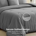 thumbnail image 2 of Sleep Zone 85gsm Luxury Plush Solid Microfiber Comforter Set, All Season Ultra Soft Bedding, Twin/Twin-XL Gray, 2 of 10