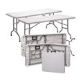 thumbnail image 2 of Muebles de exterior portátiles, mesa plegable de plástico Rectangular blanca de 6 pies para banquetes, Catering, barbacoa, Camping, Picnic, 2 of 4