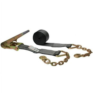 BlackLine 4" x 30' Ratchet Strap w/ Chain Extensions