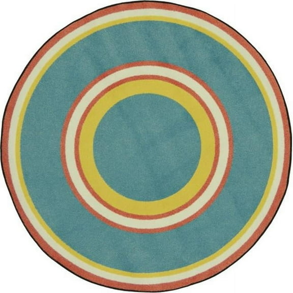 Kid Essentials Ripples Oval Misc Sold Color Area Rugs  01 Beach - 5 ft. 4 in. x 7 ft. 8 in.