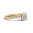 thumbnail image 2 of 2.00 Carat TW Women's Moissanite and Natural Diamond Solitaire Engagment Ring in 10k Yellow Gold (Size 5.5), 2 of 4