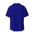 thumbnail image 2 of Easygdp Navy Men's Casual Short-sleeved Shirt with Pocket and Button Suitable for Beach Vacation Leisure - X-Large, 2 of 7
