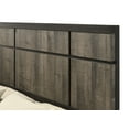 thumbnail image 3 of Contemporary Queen Panel Bed Frame w/ Rustic Charm Headboard - Modern Gray Ebony Wood, Minimalist Luxury for Bedroom - 81" L, Box Spring Required, 3 of 6
