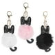 thumbnail image 2 of Cartoon Animal Key Chain Furry Ball Pendant For Keychain Decoration Black 3Pcs, 2 of 3