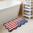 thumbnail image 5 of Beautynvta 4th of July Bathroom Rugs, American Flag Tufted Rug Patriotic Floor Mat, Plush Non-Slip Absorbent Bath Rug for Indoor Entrance Bathroom Decor, 15.7x23.6 Inch, 5 of 7