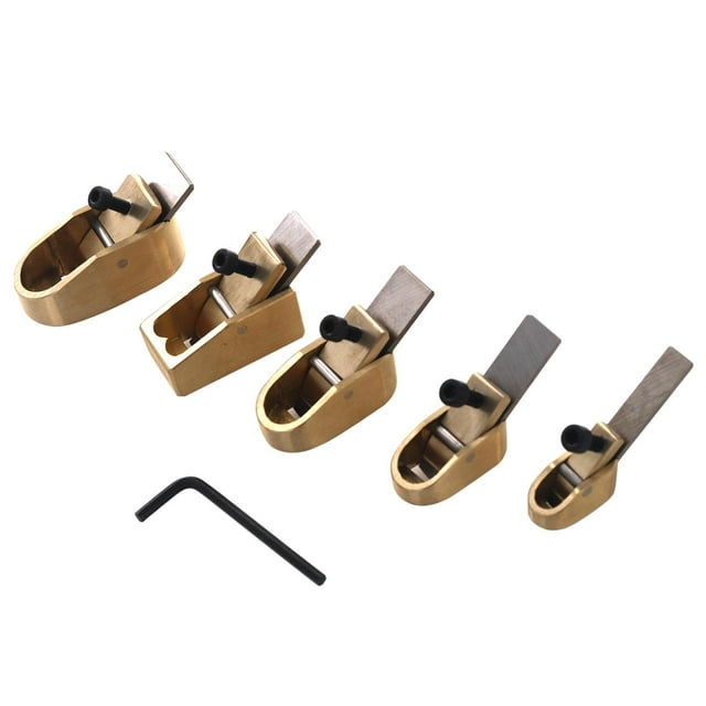 TISHITA 5 Pieces Violin Thumb Planer Repair Violin Finger Planing Smooth Surface Bronze