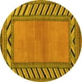thumbnail image 1 of Ahgly Company Machine Washable Indoor Round Southwestern Yellow Country Area Rugs, 3' Round, 1 of 4