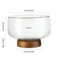 thumbnail image 4 of NiHome 123oz Large Glass Trifle Bowl with Elegant Acacia Wood Stand, Versatile Serving Dish for Cakes, Salads, Desserts, Stylish Display for Parties, Weddings, Special Occasions, Durable, 4 of 8