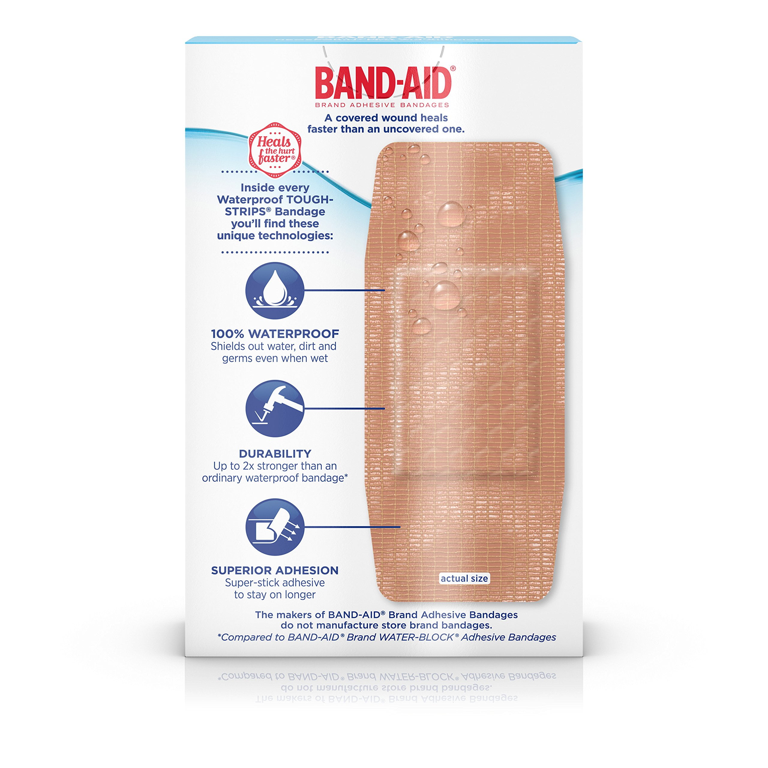 Band-Aid Tough-Strips 100% Waterproof (Pack of 6)